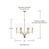 Capital Lighting Abbie 6 - Light Chandelier in  Aged Brass - 2 of 4
