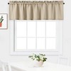 Kitchen Curtains Valance - Waterproof Short Window Tier Curtains for Bathroom & Cafe 60" x 15"  Window Treatment for Small Windows & Living Room - 3 of 4