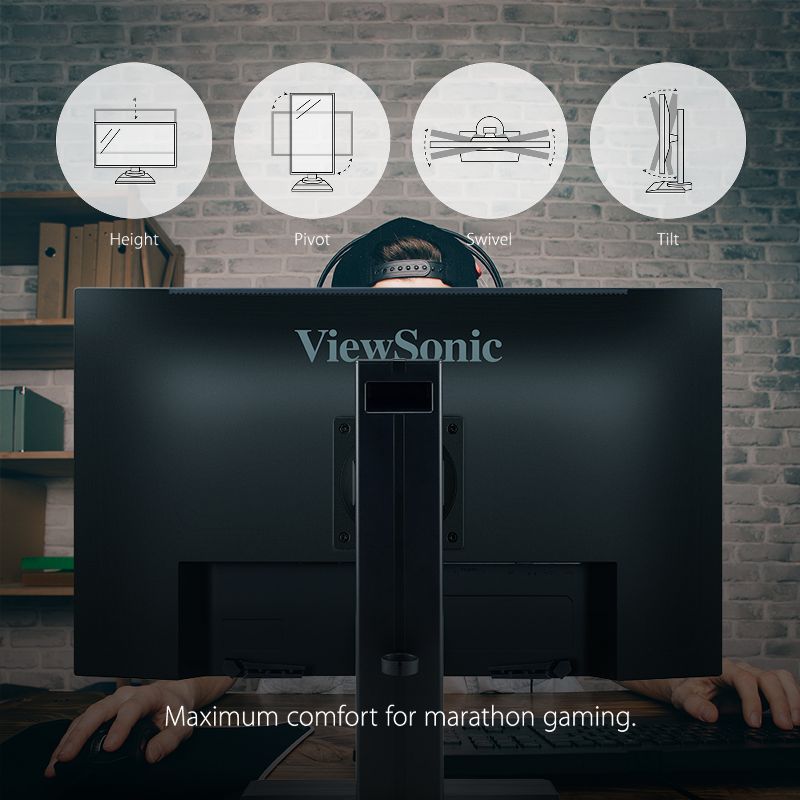 ViewSonic XG2431 24 Inch 1080p 0.5ms 240Hz Gaming Monitor with AMD FreeSync Premium, Advanced Ergonomics, Eye Care, HDMI and DisplayPort for Esports, 4 of 10