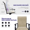 Gulches Set of 2 Outdoor Swivel Dining Chairs, 360¡ã Rotation & Rocking Function, Breathable Textilene Sling, Powder-Coated Metal Frame, 250LBS - 3 of 4