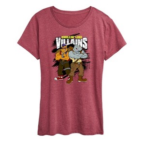 Women's - Teenage Mutant Ninja Turtles - Chillin Like Villains Short Sleeve Graphic T-Shirt - 1 of 4