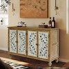 Bella Depot Farmhouse Sideboard Buffet with Wood Carved Floral Doors - 2 of 4
