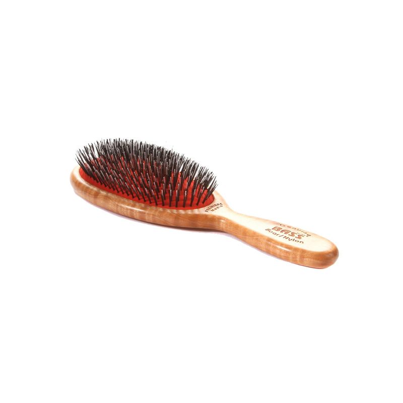 Bass Brushes Premiere Series Shine & Condition Hair Brush with Ultra-Premium Natural Bristle & Nylon Pin Genuine Ashwood Handle, 3 of 6