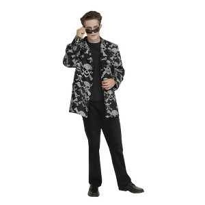 Skull & Cross Bones Sport Jacket Adult Costume - 1 of 4