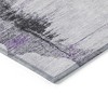 Purple Lavender And Gray Abstract Washable Indoor Outdoor Area Rug - 4 of 4