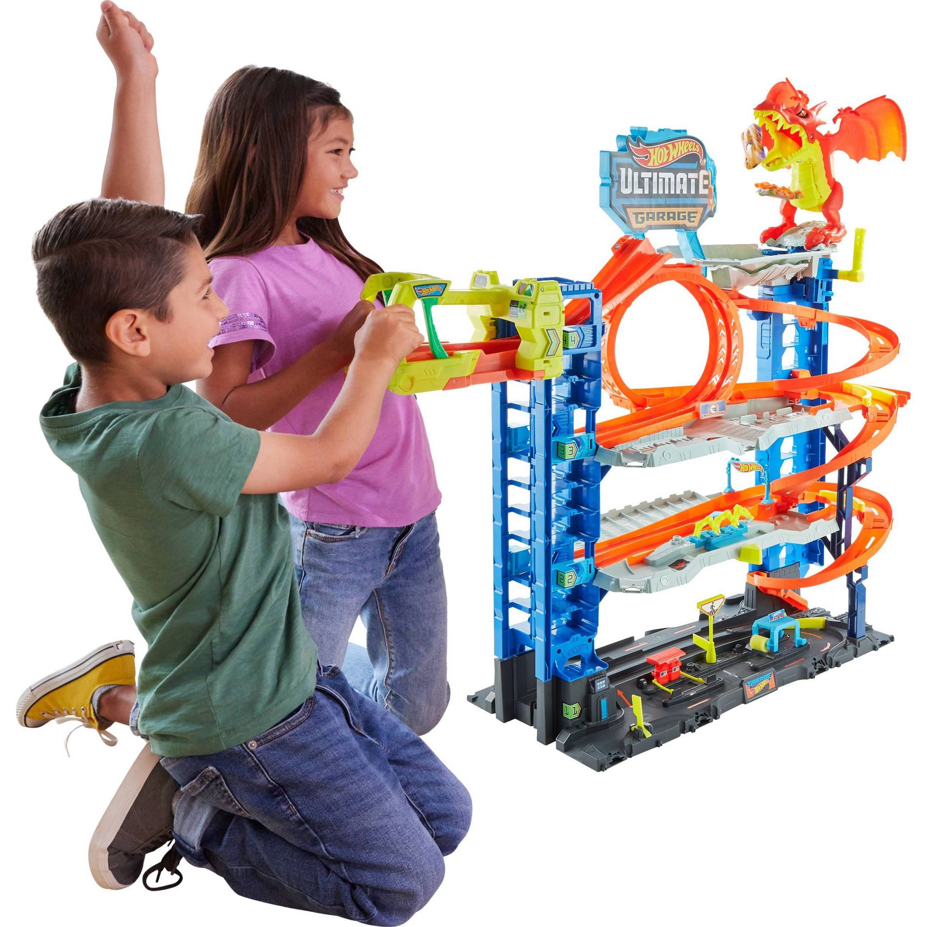 Hot Wheels City Ultimate Garage Playset: Plastic Toy Vehicle Set, Includes Car, Non-Powered, Adult Assembly Required, Ages 4+