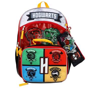 Harry Potter Backpack Hogwarts Houses 5-Piece Backpack Bag Set