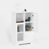 VYNXARIA Elegant MDF Storage Cabinet with Glass Doors and Adjustable Shelves - 3 of 4