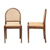 bali & pari 2pc Maryland Natural Rattan and Acacia Wood Dining Chair Set: Bohemian, Foam-Padded, No Assembly Required - 4 of 4