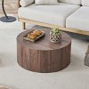 27.5" MDF Cylindrical Coffee Tables,Modern Minimalist Coffee Tables Round,Suitable For A Variety Of Interior Styles-Koiai - 2 of 4