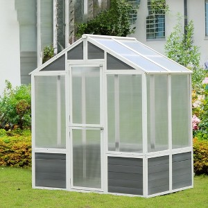 76''x48''x86'' Greenhouse With Front Entry Door Outdoor Walk-in Winter Gardening Greenhouse Garden Shed For Patio Backyard Lawn - 1 of 4
