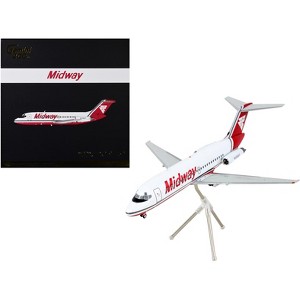 McDonnell Douglas DC-9-15 Commercial Aircraft "Midway Airlines" White with Red Tail 1/200 Diecast Model Airplane by GeminiJets - 1 of 3