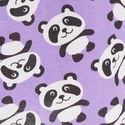 tossed pandas purple
