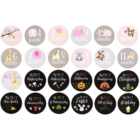 Best Paper Greetings Milestones Of Baby's First Year Stickers For Girls  Scrapbook (24-count) : Target