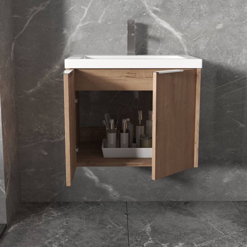 Bathroom Vanity with Sink, Soft Close Door and Floating Mount Design - ModernLuxe, 2 of 10