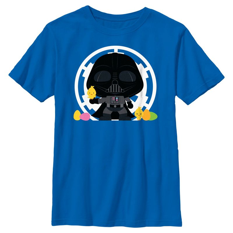 Boy's Star Wars Darth Vader Loves Easter and Baby Chickens T-Shirt, 1 of 6