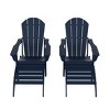 WestinTrends Malibu HDPE Outdoor Patio Folding Poly Adirondack Chairs with Ottomans (4-Piece Conversation Set) - 3 of 4