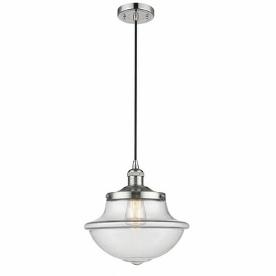 Oxford - 1 Light Cord Hung Mini Pendant In Traditional Style-11.5 Inches Tall and 11.75 Inches Wide
