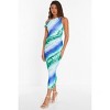 QUIZ Women's Ombre Mesh Asymmetric Neck Maxi Dress - 3 of 4
