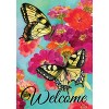 Morning Butterflies Spring Garden Flag Welcome Floral 18" x 12.5" Briarwood Lane - image 3 of 4