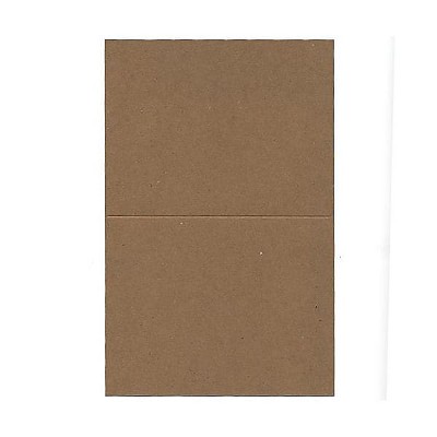 JAM Paper Blank Foldover Cards A2 Size 4 3/8x5 7/16 Kraft Paper Bag Recycled 530910828