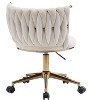 Office Desk Chair, Upholstered Home Office Desk Chairs with Adjustable Swivel Wheels - 3 of 4