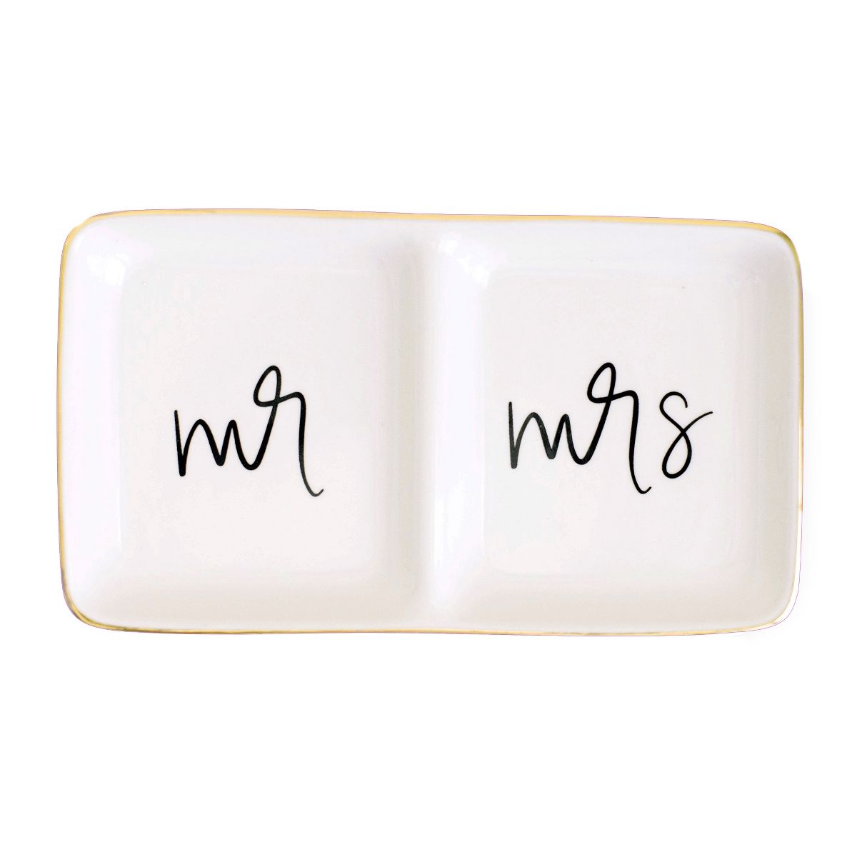Mr. and Mrs. Jewelry Dish - 7.2x4"