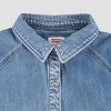 Levi's® Girls' Short Sleeve Button-Up Dress - Medium Wash - 3 of 4