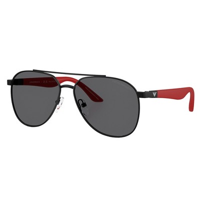Emporio Armani KIDS EK 2001 3001T3 Childrens Aviator Polarized Sunglasses Matte Black 53mm