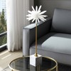 Decorative Sculpture with Starburst Accent and Marble Base, Elegant Tabletop Decor for Dining Room, Living Room, or Centerpiece Decor - 3 of 4