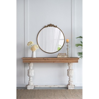 Runesay Round Mirror, Wall Mounted Mirror with Metal Frame for Bathroom Living Room
