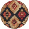 Rust And Charcoal Aztec Washable Indoor Outdoor Area Rug - 4 of 4