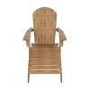WestinTrends Tuscany HIPS Outdoor Patio Folding Adirondack Chair with Ottoman (2-Piece Set) - 3 of 4