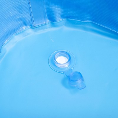 H2OGO! 7' Blue and Yellow Steel Frame Kiddie Pool and Sandpit