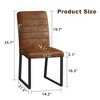 Sapphtopaz Dining Chairs Set of 4 with Thick Cushion PU Upholstered Kitchen Chair with Metal Legs High-Back Dining Chair for Dining Room - 3 of 4