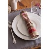 DII Heavyweight Fringe Placemat Set 6 Piece, Gray, 13x19" - 4 of 4
