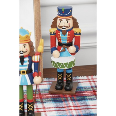 Colorful Resin Drum Nutcracker Figurine for Kids