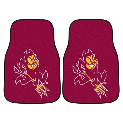 NCAA Arizona State Sun Devils Carpet Car Mat Set - 2pc