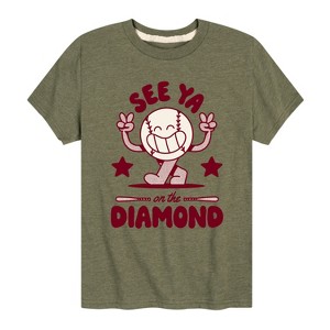 Boys' - Instant Message - See Ya On The Diamond Short Sleeve Graphic T-Shirt - 1 of 4