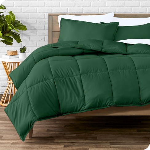 Bare Home 3-Piece Goose Down Alternative Comforter Set in Forest Green,  Queen