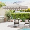 Costway 9.3 FT Solar Patio Umbrella Outdoor Market Sunshade with 24 LED Lights,Ruffles Beige/Brown/Red/Gray/Turquoise - 4 of 4