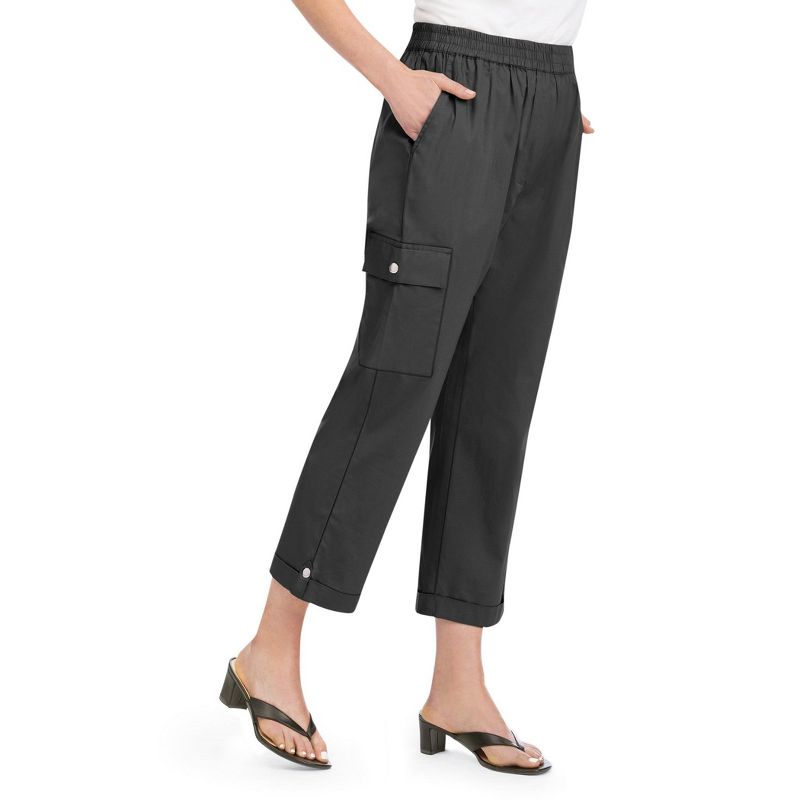 Collections Etc Cargo Pocket Capris, 4 of 6