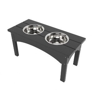 WestinTrends Elevated Pet Feeder for Cats and Dogs Puppy, Removable stainless steel eating Bowl, All Weather Resistant - 1 of 4