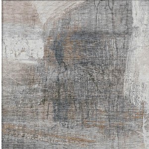 HomeRoots 5' X 8' Beige And Gray Abstract Washable Indoor Outdoor Area Rug - 1 of 4