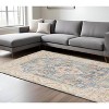 Coral And Blue Floral Area Rug - 2 of 4