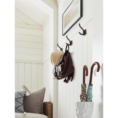 Oil-Rubbed Bronze Double Prong Decorative Wall Hook