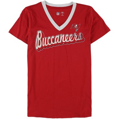 G-III Sports Womens Buccaneers Graphic T-Shirt, Red, Medium