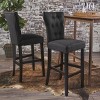 GDFStudio Hazel Contemporary Upholstered Tufted 30 Inch Barstools (Set of 2) - 2 of 4