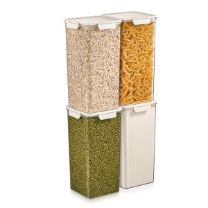 Sorbus 4 Pack Airtight Food Storage Containers – Clear Stackable ...