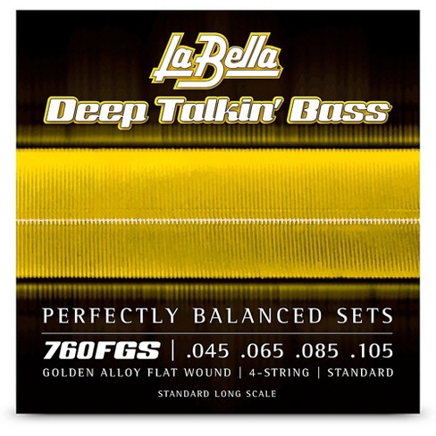 LaBella Deep Talkin’ Bass Gold Flats – Standard (45-105) - Cuerdas de